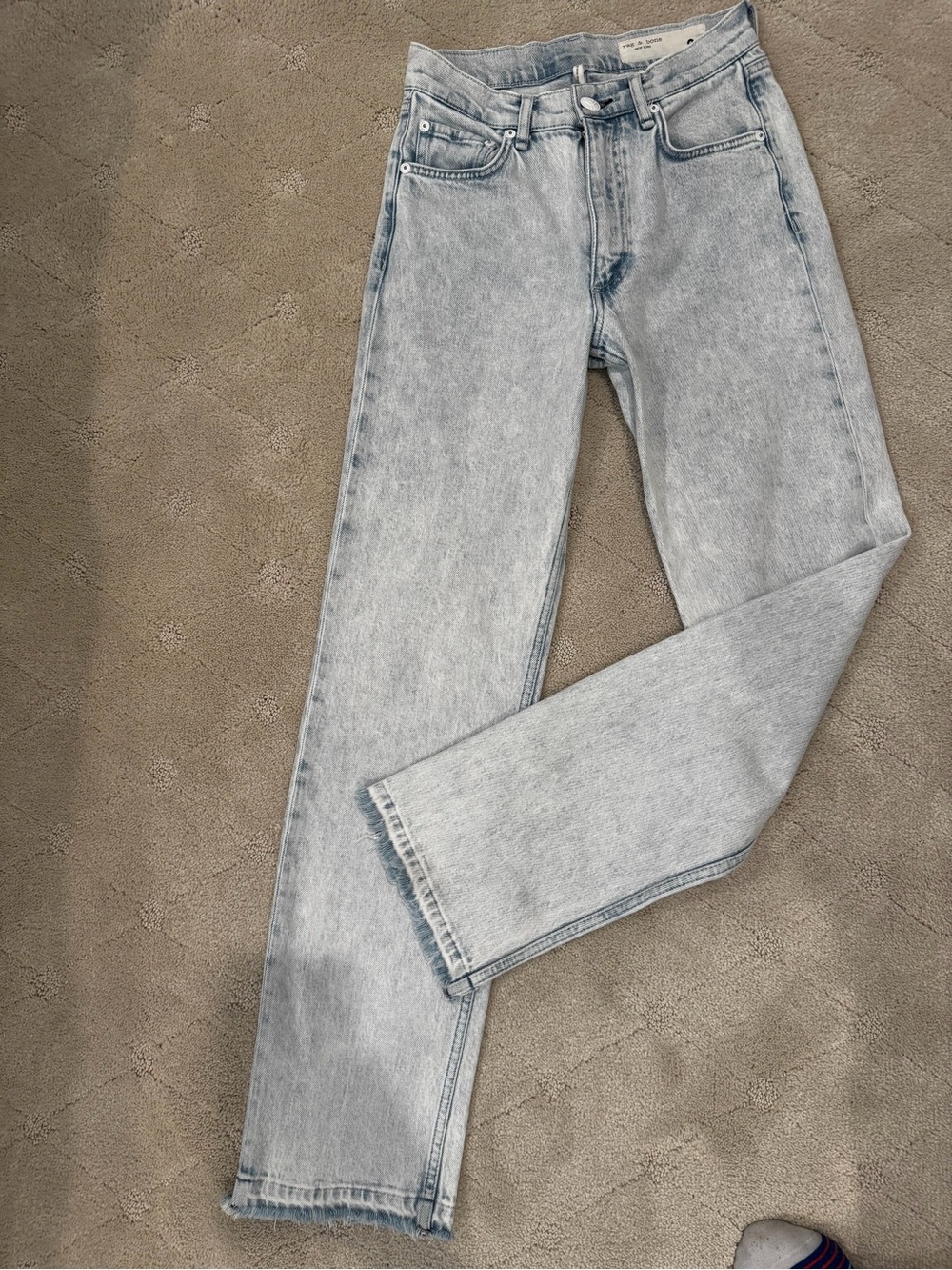 Rag & Bone Light Wash Straight-Leg Jeans - Unbranded